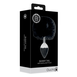 Ouch! by shots Konijnenstaart met metalen buttplug (8714273047823)