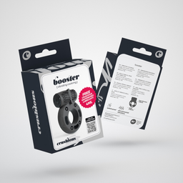 Crushious Booster - Cockring met Vibrerende Bullet - Zwart (799632355427)