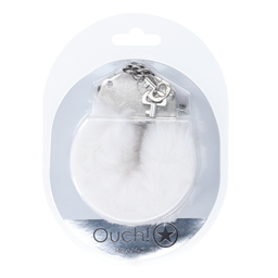 Ouch! by shots Zware Fluffy Handboeien - Wit (8714273058133)