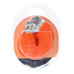 Ouch! by shots Zware Fluffy Handboeien - Oranje (8714273043153)