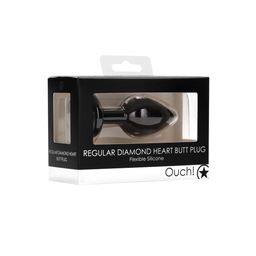 Ouch! by shots Diamond Heart Butt Plug - Regular (8714273530530)