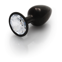 Ouch! by shots Ronde Gem Butt Plug - Klein - Gunmetal/Diamant (8714273493132)