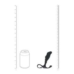 Levelz by shots Geribbelde Hard Loop Silicone Prostaat Massager - M - Zwart (8714273066497)