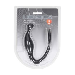 Levelz by shots Siliconen Cockring met Prostaatstimulator - M - Zwart (8714273064462)