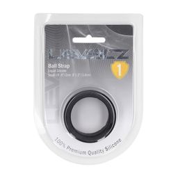 Levelz by shots Vloeibare Silicoen Balriem - S - 34mm - Zwart (8714273062161)