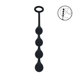 Levelz by shots Waterdrop Siliconen Anale Ballen - S - 20mm - Zwart (8714273066855)