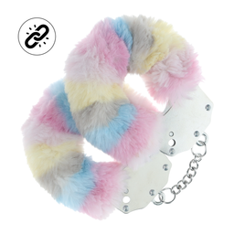 Ouch! by shots Zware Fluffy Handboeien - Multicolor 2 (8714273043023)