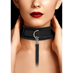 Ouch! by shots Velvet Verstelbare Halsband met Lijn (7423522457474)