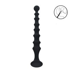Levelz by shots Geribbelde Siliconen Flared Anale Probe - Zwart (8714273066756)