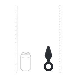 Levelz by shots Siliconen Anale Plug met Lus - L - Zwart (8714273064967)