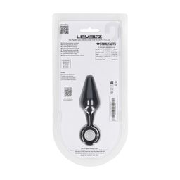 Levelz by shots Siliconen Anale Plug met Luss - S - Zwart (8714273064769)