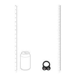 Levelz by shots Vloeibare Siliconen Dubbel Gewogen Bal Cockring - Zwart (8714273063892)