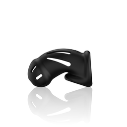 Mancage by shots Model 27 - Ultra Soft Silicone Chastity Cage - Zwart (8714273051318)