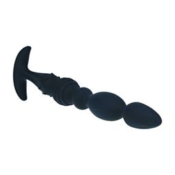 Levelz by shots Multi Textured Silicone Flared Anale Probe - Zwart (8714273066794)