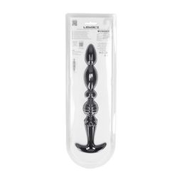 Levelz by shots Multi Textured Silicone Flared Anale Probe - Zwart (8714273066794)