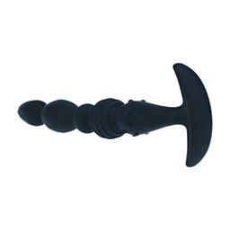 Levelz by shots Multi Textured Silicone Flared Anale Probe - Zwart (8714273066794)
