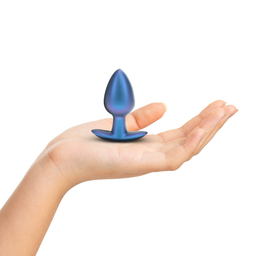 Ouch! by shots Geleidelijke Silicone Anale Plug - Medium - 3.1 / 7,9 cm - Metallic Blauw (8714273056863)