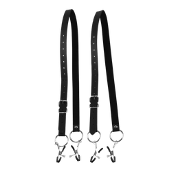 Ouch! by shots Labia Spreader met Klemmen - Zwart (8714273051004)