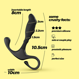 Crushious Djinn - Siliconen Prostaatmassager - Zwart (7403254158627)