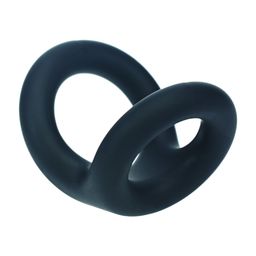 Levelz by shots Double O Siliconen Cockring - S - Zwart (8714273062635)
