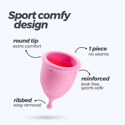Crushious Minerva - Menstruatiecup met Zakje - XS - Roze (7403254157385)