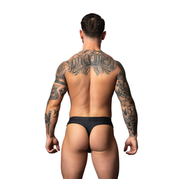 Male power Snap Off Tanga - L/XL - Zwart (845830094696)