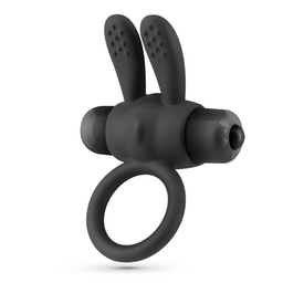 Crushious Pluto - Cockring met Vibrerende Bullet - Zwart (7403254158962)