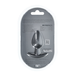 Ouch! by shots Zachte Siliconen Anale Plug - Medium - 3,1 / 7,9 cm - Gunmetal (8714273056856)