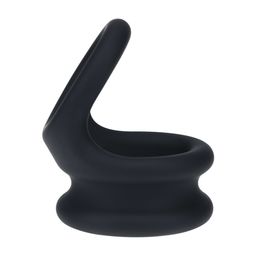 Levelz by shots Brede Dubbele O Siliconen Cockring - L - Zwart (8714273063489)