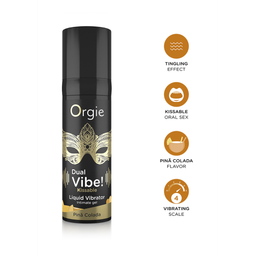 Orgie Dual Vibe! Kissable Liquid Vibrator - Pina Colada - 0,5 fl oz / 15 ml (5600742917311)