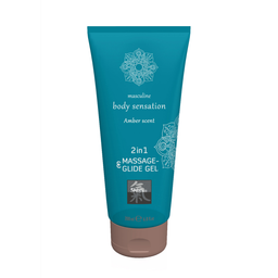 Hot 2 in 1 Massage en Glide Gel - Amber - 7 fl oz / 200 ml (4042342005011)