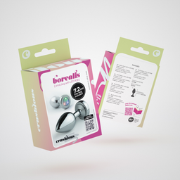 Crushious Borealis - Metalen Anale Plug met LED RGB - Klein - Zilver (7403254158528)