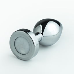 Crushious Borealis - Metalen Anale Plug met LED RGB - Klein - Zilver (7403254158528)