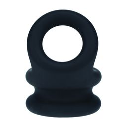 Levelz by shots Brede Dubbele O Siliconen Cockring - S - Zwart (8714273063441)