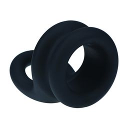 Levelz by shots Brede Dubbele O Siliconen Cockring - S - Zwart (8714273063441)