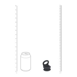Levelz by shots Brede Dubbele O Siliconen Cockring - S - Zwart (8714273063441)