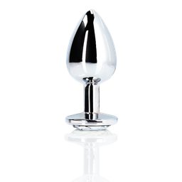 Ouch! by shots Ronde Edelsteen Anale Plug - Klein - Zilver/Diamant (8714273533623)