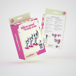 Crushious Bijou - Anal Train Trio - 3 Jewel Plugs - Roze (7403254150799)