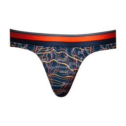 Male power Tanga - L/XL - Marine Marmer (845830094832)