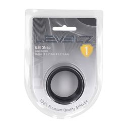 Levelz by shots Vloeibare Silicoen Balriem - M - 34mm - Zwart (8714273062185)