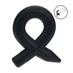 Levelz by shots Pencil Liquid Silicone Cockring - Zwart (8714273063588)