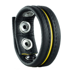 Red leather Verstelbare Leren Cockring - Geel (3662811230686)