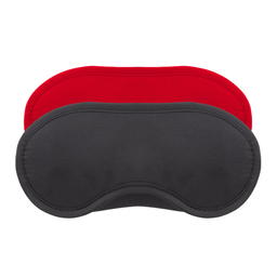 Crushious Satin Oogmaskers - Twin Pack - Zwart/Rood (7403254150850)