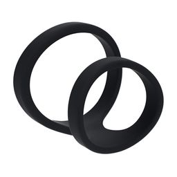 Levelz by shots 2 Loop Siliconen Cockring - Zwart (8714273063687)