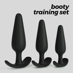 Crushious Tic Tac Toe - Anale Plug Trainingsset - Zwart (7403254158870)