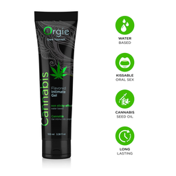 Orgie Lube Tube Cannabis - Waterbased Lubricant - 3 fl oz / 100 ml (5600298351485)