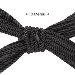 Ouch! by shots Polyester Bondage Touw - 10 m - Zwart (8714273059376)
