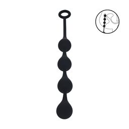 Levelz by shots Waterdrop Siliconen Anale Ballen - M - 30mm - Zwart (8714273066879)