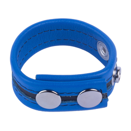 Red leather Tippy - Leren Cockring - Blauw (3662811297078)