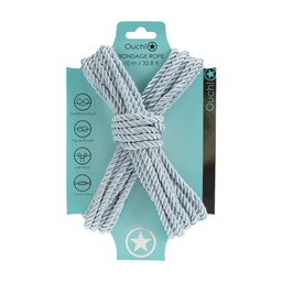 Ouch! by shots Polyester Bondage Touw - 10 m - Poederblauw (8714273059437)